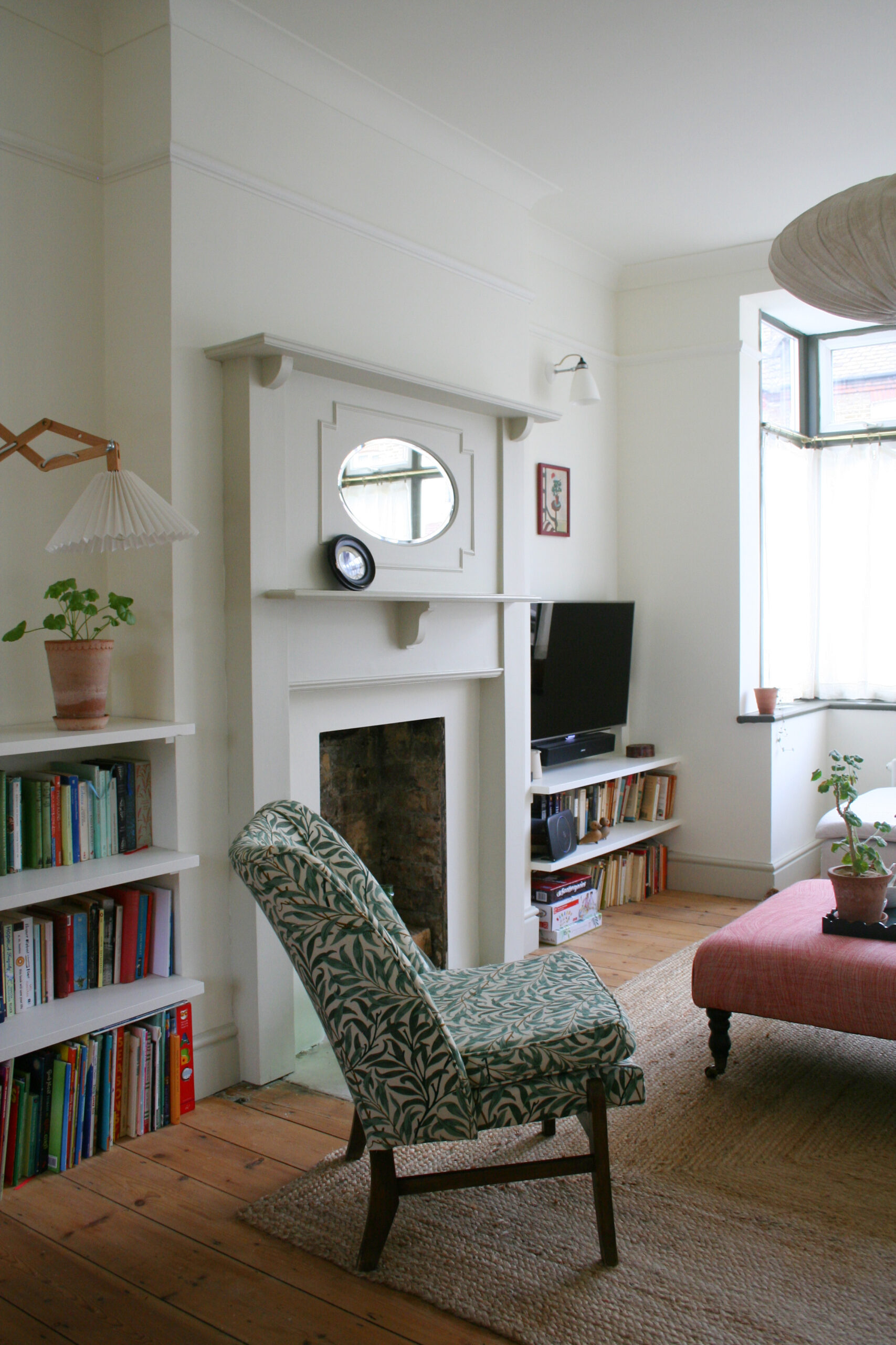 Willow bough armchair with jute rug Apartment Apothecary