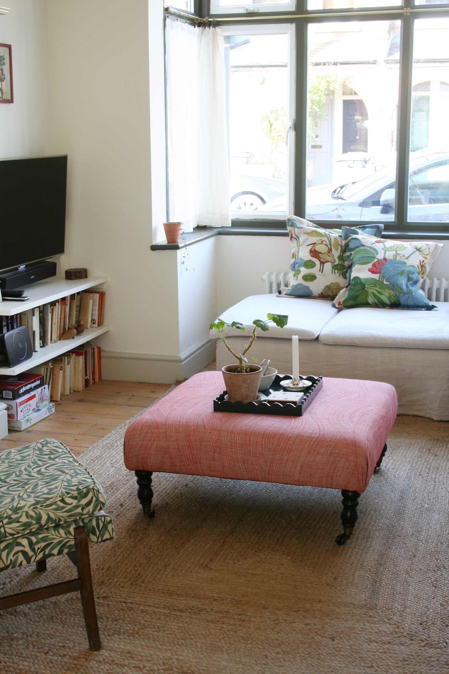 red fermoie ottoman Apartment Apothecary